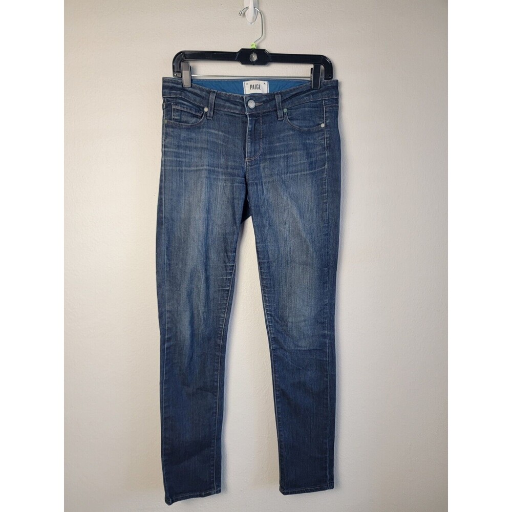 Paige Jeans  Skyline Skinny Mid Rise Stretch Denim Dark Wash Size 29
